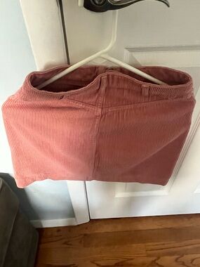 Topshop Dusty Rose Corduroy Midi Skirt